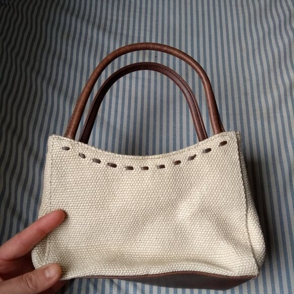 Relic Leather Woven Small Purse Tan and Brown - Picture 1 of 10